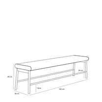ספסל מרופד - LONG BENCH