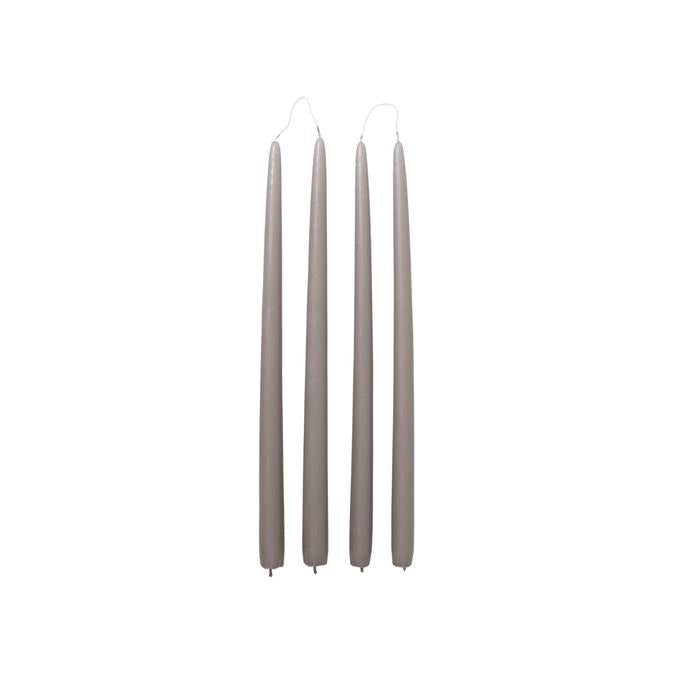 חבילת נרות אפור פשתן SMOOTH TAPER
