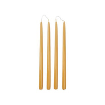 חבילת נרות צהוב חם מבריק SMOOTH TAPER