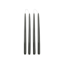 חבילת נרות ירוק אפרפר מבריק SMOOTH TAPER
