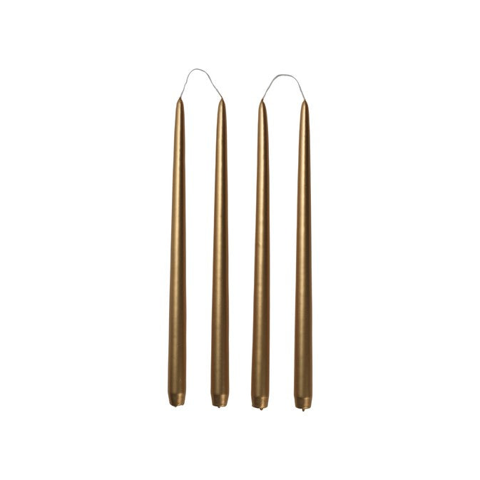 חבילת נרות זהב SMOOTH TAPER