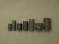 נר ירוק כהה 22 שע RUSTIC PILAR